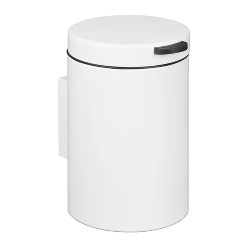 relaxdays Kosmetikeimer Wandmontage 3 Lit, Weiß - Eleganter Wandmülleimer für komfortable Müllentsorgung im Badezimmer oder Küche. Mit Softclose-Deckel für leises Schließen und entnehmbarem Inneneimer für einfache Handhabung. Ideal für moderne Haushalte.