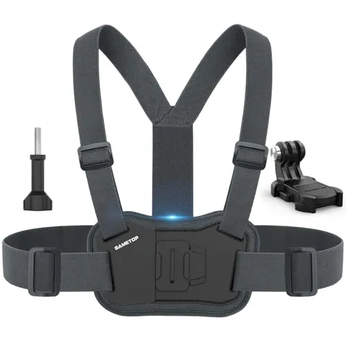 Sametop Brustgurt Brusthalterung Chest Mount Kompatibel mit GoPro Hero 13 12 11 10 9 8 7 6 5 Session DJI Osmo Action Kameras