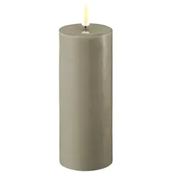 Stumpenkerze LED sand 5 x 12,5cm, mehrfarbig,Deluxe Homeart