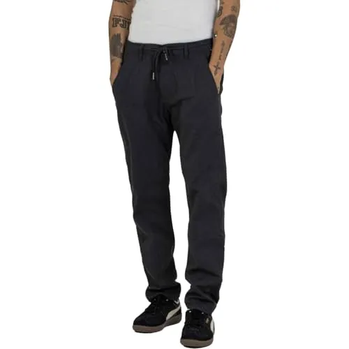 Reell Reflex Evo Superior Dark Grey S - Hochwertige Slim Fit Hose mit Zwei-Wege-Bundkordelzug und RV-Schlitz. Maßgeschneidertes Finish aus flexibler Baumwollmischung für optimalen Tragekomfort.