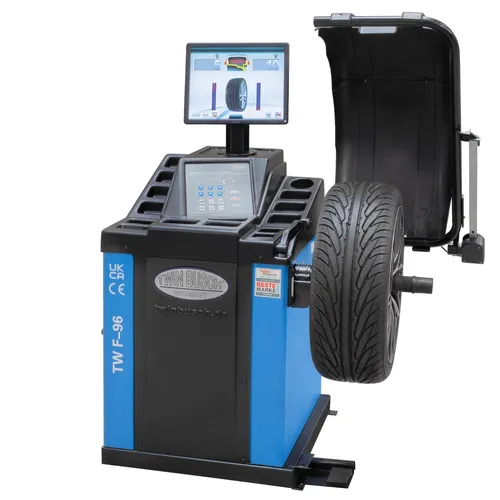 Reifenwuchtmaschine Twin Busch ® TWF-96 mit automatischer pneumatischer Radspannung