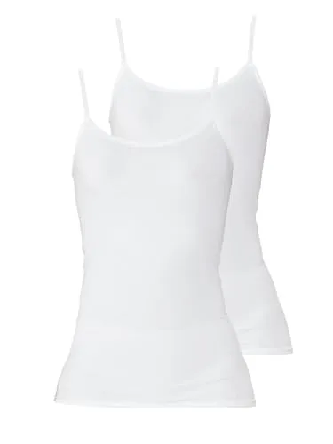 SCHÖLLER 2er Pack Damen Unterhemd Baumwolle-Elasthan 51120-26-581 Gr. 44 in Weiss