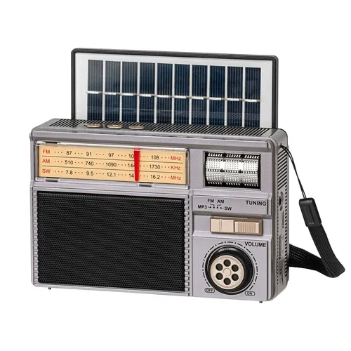 Mobiles analoges Solar-FM-Radio Kruger&Matz Bluetooth AUX wiederaufladbarer