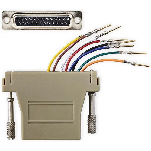 Nedis Serieller Adapter | Adapter | D-SUB 25-Pin-Buchse | RJ45 Buchse | Vernickelt | Elfenbein | Box (CCGB52822IV)