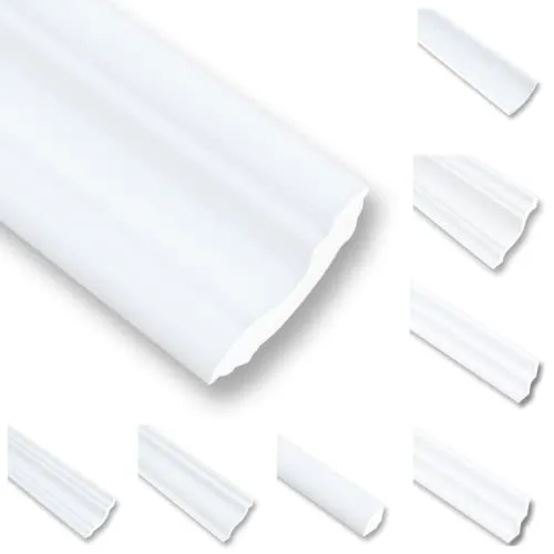 Meter Deckenleisten Styropor XPS Stuckleisten Abschlussleiste Decke Weiss 30X30 mm Zierprofile Styroporleisten Deckenleisten Zierleisten Sparpaket NC40 8