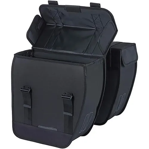 Basil B.V. Tour Gepäckträgertaschen Schwarz 34X14X34Cm - Fahrradtaschen mit stylischem Design und abnehmbarem Schultergurt für maximalen Komfort beim Transport.