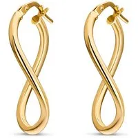 CHRIST Damen-Creolen 375er Gelbgold One Size - Ohrringe für Damen aus edlem 375er Gelbgold, perfekt für elegante Business- und Gala-Garderobe, in original CHRIST Geschenkbox.