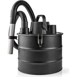 Nedis VCAC118BK Aschesauger - Beutellos, 18 l, 800 W, Schwarz - Aschesauger für die einfache Reinigung von Öfen, Kaminen und Heizöfen. Mit 18 l Staubkapazität und HEPA-Filter für optimale Luftqualität. Ideal für mühelose Asche- und Staubentfernung.