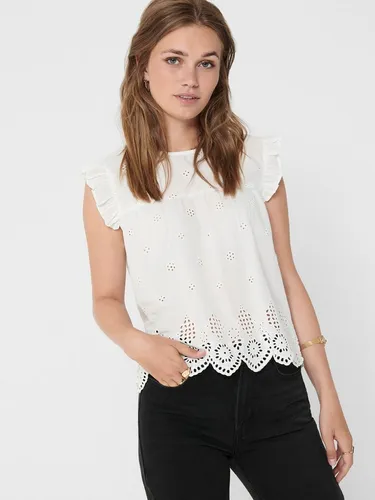ONLY Onlsilla S/L Frill Top WVN Noos - Elegantes Blusentop für Damen von ONLY, ideal für lässige und schicke Anlässe.