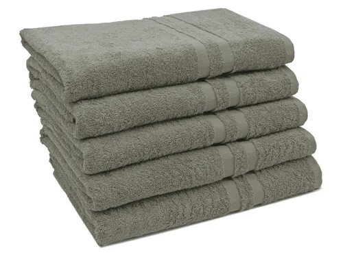 ZOLLNER Duschtücher 5-St, 70 x 140 cm in braun von Zollner