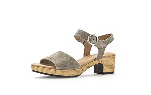 Gabor Damen Plateausandalen | Frauen Sandalen | Moderate Mehrweite (G) | Sommerschuhe | Freizeitschuhe | offene Schuhe | salvia | 40 EU - 6.5 UK