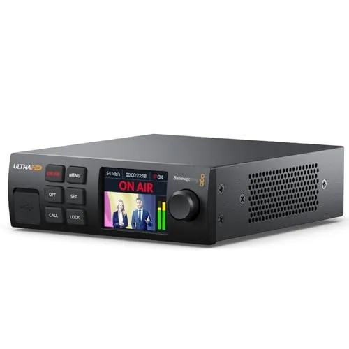 Blackmagic Design Web Presenter 4K - Professionelle Streaming-Lösung für HD und UHD mit leistungsstarker Hardware-Streaming-Engine, ideal für Live-Übertragungen auf Plattformen wie YouTube und Facebook.