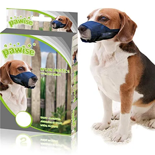 Pawise PAWI13013 Verstellbarer Maulkorb Größe M - Hochwertiger Maulkorb aus strapazierfähigem Nylon, ideal für sicheres Training. Verstellbar und in ansprechendem Blau/Schwarz für optimalen Komfort.