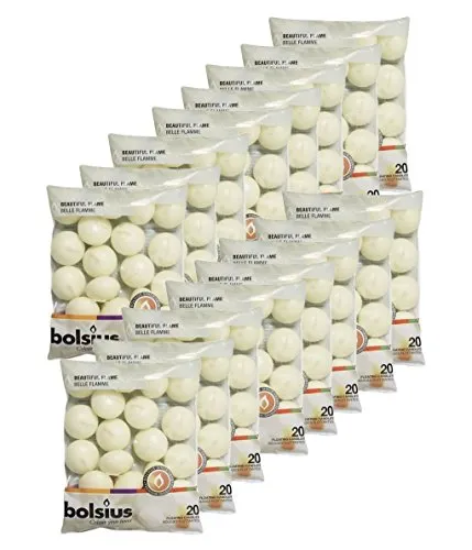 Schwimmkerzen, elfenbein 320 in weiß von Bolsius