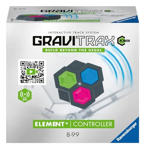 Ravensburger GraviTrax POWER Element Controller 26813 - elektronische Erweiterung für Kugelbahn, interaktive Steuerung per Knopfdruck für kreative Spielerlebnisse ab 8 Jahren