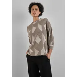 STREET ONE Print-Shirt Damen, Gr. 36, rich mocha von Street One