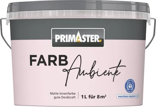 Produktbild Primaster Farbambiente Wandfarbe matt rose 1 L Innen