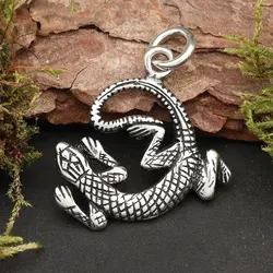 Drachensilber Gecko Schmuck Anhänger aus 925 Silber von Drachensilber