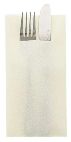 Sovie HORECA Besteckserviette in CHAMPAGNER aus Linclass® Airlaid, 40 x 40cm, 1/8 Falz, 75 Stück, Hochwertig Praktisch Hygienisch für Gastronomie Catering
