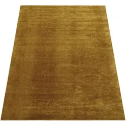 Paco Home Kurzflorteppich Gelb 200x200 cm - Strapazierfähiger Kurzflorteppich in Gelb, ideal für Fußbodenheizung. Verleiht jedem Raum kuscheligen Komfort und schafft eine warme Atmosphäre. Pflegeleicht und maschinenwaschbar.