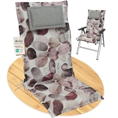 Herlag Hochlehnerauflage Ava mit Kopfpolster in pink von Herlag