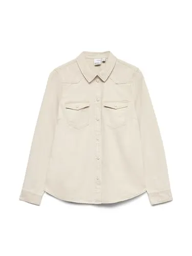 Vmmaria Ls Denim Slim Shirt Mix New Noos von VERO MODA