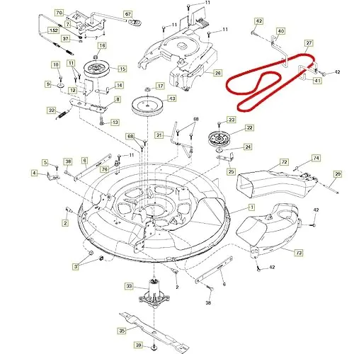 Wolfbelt Keilriemen 532419271 Messerantrieb passend für Husqvarna CT 126, CTH 126, CTH 19530, LT 126, LTH 126, LTH 19530, SRD 17530, TC 130, Zenoah CT 1330