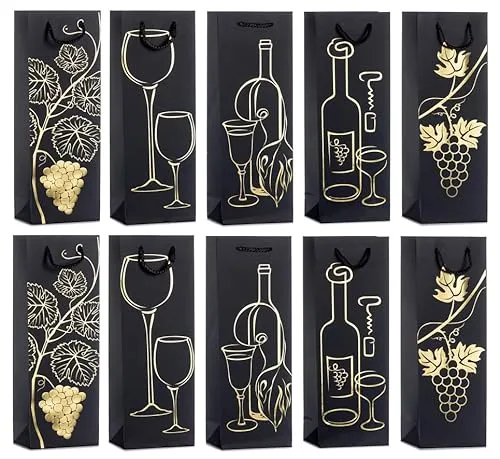 Laro Premium Weinflaschentüten Geschenkverpackung Blumen 10-100 Stk, Anzahl:40, Muster Tüten:Schlicht