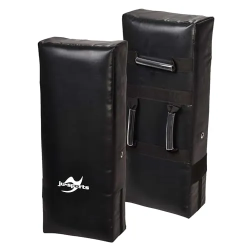 Ju-Sports Schlagpolster Kampfsport Punch groß 75 x 30 x 15cm - Gerade Pratzen Kickboxen & Taekwondo aus Kunstleder, Ideal zum Trainieren von Kicks, 3 Schlaufen