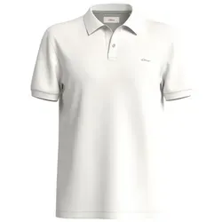 s.Oliver Poloshirt Poloshirt kurzarm, Piqué, Kragen, Knöpfe weiß XL (52/54)
