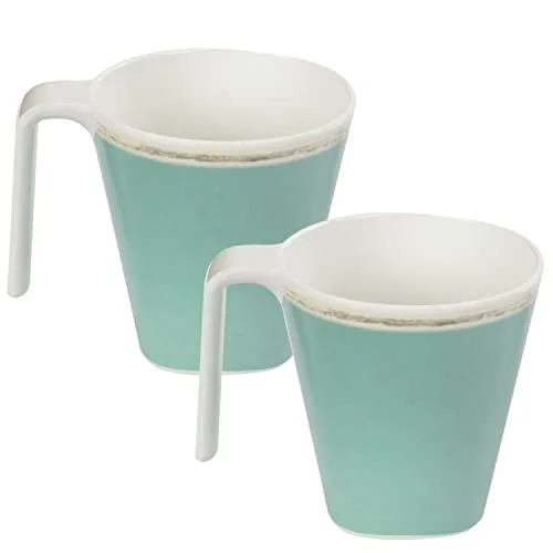 Melamin Camping Tassenset pastellgrün 2 Tassen á 350 ml in grün von #11