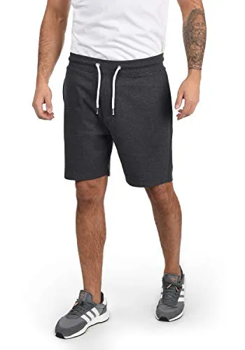 !Solid Tamp Herren Sweatshorts – Kurze Jogginghose in Dark Grey Melange