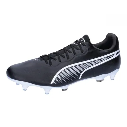 PUMA Unisex King Pro Mxsg Fußballschuhe - Schwarz/Weiß, 42 EU - Leichte Fußballschuhe mit herausnehmbarer Einlegesohle und Schlupfkonstruktion für optimalen Komfort und Unterstützung auf dem Platz.