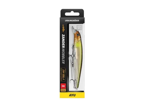 Lieblingsköder Zanderwobbler 12,5 cm Ayu - Kunstköder für Nachtangler, ideal für Zander mit magnetischem Weitwurfsystem und realistischem Schwimmverhalten.