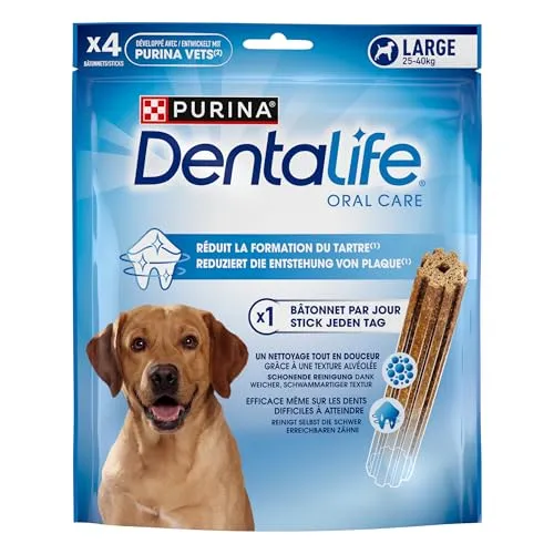 Dentalife PURINA Zahnpflege-Snacks für Kleine bis Große Hunde, Reduziert Zahnsteinbildung, 5er oder 6er Pack, 6 x 142 g