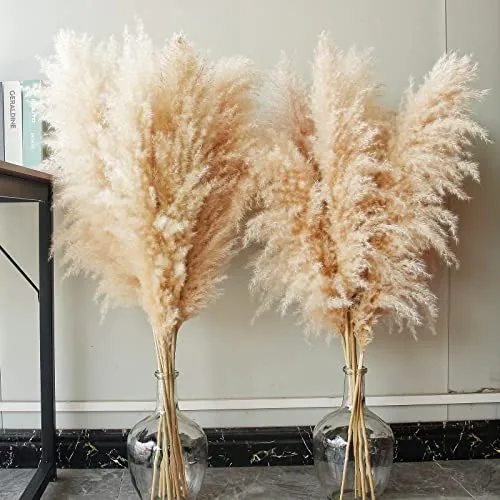 Pampas Grass XXL, Deko Gross für Boho DekoWohnzimmer Tisch Schlafzimmer Hochzeits Badezimmer (100cm) 10