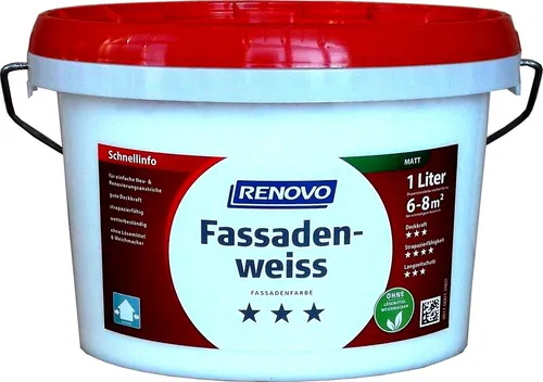 1L Renovo Fassadenweiss, wetterbeständig