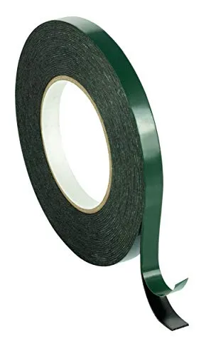 POPPSTAR 1x Doppelseitiges Schaumstoff-Klebeband, Montage-Band (10m x 12mm x 1mm), schwarz