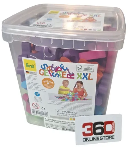 Erzi 42266 Stapelgeister XXL aus Holz - Sortier- & Stapelspielzeug, fördert Geschicklichkeit und Kreativität, schweiß- und speichelecht, hergestellt in Deutschland aus umweltfreundlichen Materialien.