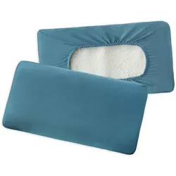 Traumschlaf Premium Interlock Jersey Kissenbezug 40x60 cm - 40x80 cm | rauchblau - Der Traumschlaf Premium Interlock Jersey Kissenbezug bietet optimalen Komfort für Nackenstützkissen. Hergestellt aus 100% Baumwolle, passt er sich perfekt an und sorgt für eine angenehme Schlafumgebung.