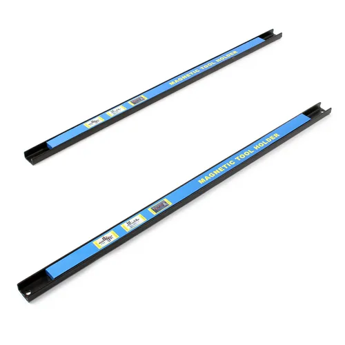 Wiltec Magnetleiste 2er Set 61cm Werkzeughalter aus Stahl Schiene als Wandhalterung für Werkstatt zur Wandmontage Werkzeugmagnetleiste Werkzeugwand