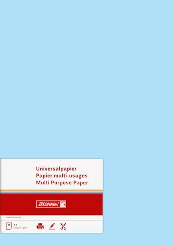 BRUNNEN Multifunktionspapier Universalpapier | A4, 120 g/m², hellblau, 35 Blatt