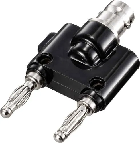 TRU COMPONENTS Adapterstecker BNC-Buchse - Lamellenstecker 4mm gerade Schwarz