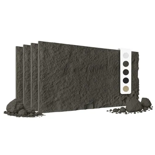 HEXIM Steinoptik Felsen Platten 4 Stück 120x60cm – Elegante Wandverkleidung - 4 Stück 3D Wandpaneele in realistischer Steinoptik, leicht und robust. Ideal für eine stilvolle, pflegeleichte Wandgestaltung in jedem Innenraum. Maße pro Paneel: 1210 x 605 x 28 mm.