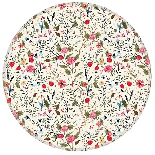 Hosimoln Rundes Mauspad mit HD-Druck,rutschfeste Gummiunterseite Mousepad mit genähter Kante, Premium-Textur-Mauspad für Laptop-22cm Xsuihua012