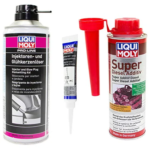 Injektoren Glühkerzen Set Pro-Line 3379 + 3381 + Super Diesel 5200 Additiv LIQUI MOLY