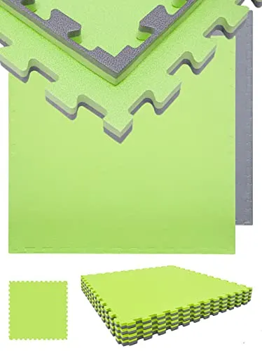 eyepower Fitnessmatte 4er Set 90x90x2 cm - Sportmatten für dein Home Gym – extra dick und schalldämmend. Ideal für Fitness, Yoga und Kampfsport. Robust, pflegeleicht und kombinierbar für eine XXL Fläche!