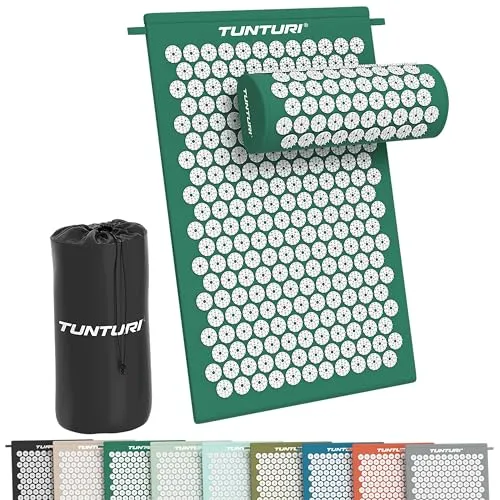 Tunturi Akupressurmatte und Kissen, grün