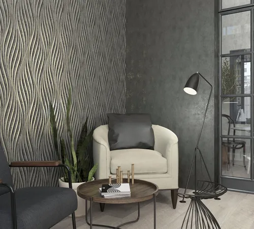 Marburg Vliestapete 34296 Ornamente Damast Schwarz Silber - Hochwertige Wandtapete im eleganten Damastdesign, scheuerbeständig und lichtbeständig - ideal für stilvolle Wohnräume.