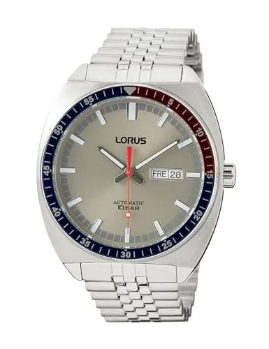 Lorus Automatische Uhr RL447BX9 - Armbanduhren für Herren mit robustem Edelstahlgehäuse, wasserdicht bis 10 BAR und komfortablem Metallband für den perfekten Sitz.